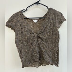 Kimchi Blue Olive Lace Blouse
